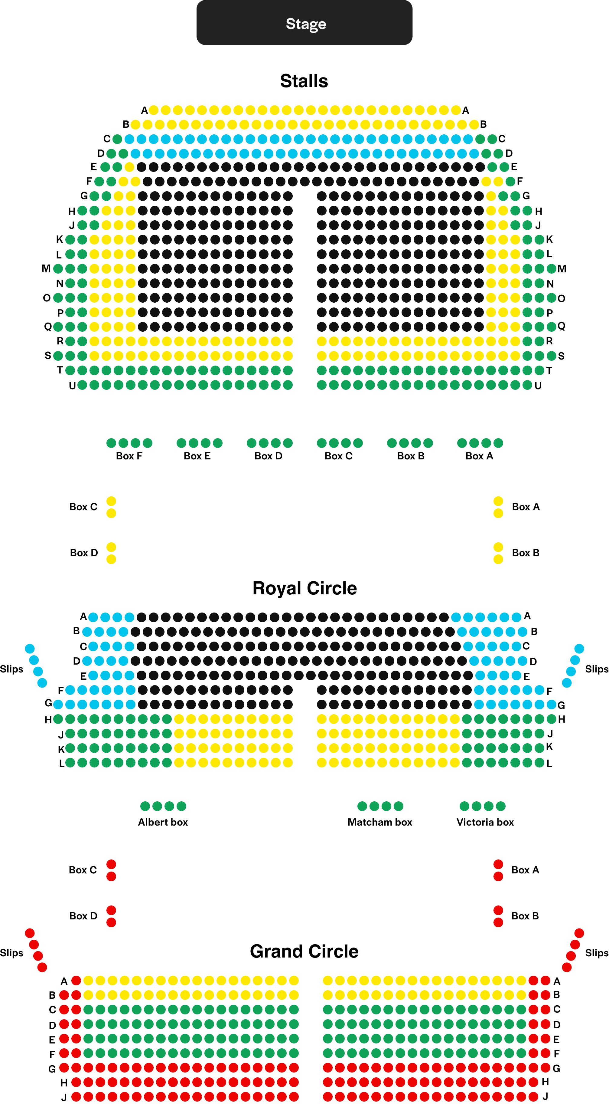 Victoria palace 2025 theatre boxes